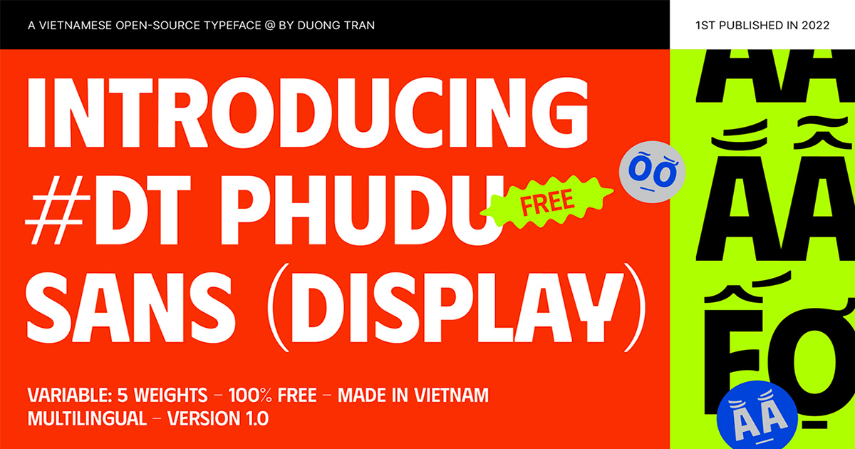 Font Việt Hóa - DT Phudu Font chữ phong cách xưa cũ